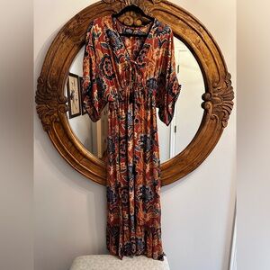 Maxi Angie rayon dress size small. Boho
